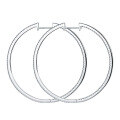 wholesale Metal material first - Cloudsame Jewelry new luxury oversized 50mm hoop earrings full pave 11mm round Moissanite-0-4