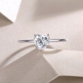 Sterling Silver Cross-Border Moissanite Heart Ring Irregular Wedding Jewelry Wholesale-0-2