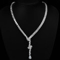 wholesale S925 Sterling Silver 45ct Pear-Shaped Ice-Cut 8*12 Luxury High-End Extravagant Evening Necklace for Women by SHIPEI-0-2