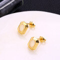 wholesale S925 Sterling Silver Simple Geometric Square Vintage Stud Earrings for Women, White Chalcedony Autumn and Winter Earrings New Style-0-2