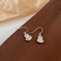wholesale S925 Sterling Silver Hollow Gourd Ear Hooks for Women, Minimalist and Stylish Exquisite Earrings with a Premium Feel, New Release-0-4