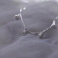 wholesale S925 Silver Factory Direct Silver-Plated Palace Bell Anklet Women's Japanese Korean Hollow Bell Charm Bead Round Bead Simple Hand Jewelry Wholesale-0-3