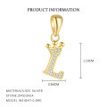 wholesale S925 Sterling Silver, Fashionable And Luxurious Crown Design With Zircon, Diy 26 English Letter Pendant Necklace, Versatile For European And American Styles-0-16