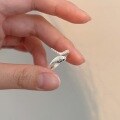 wholesale S925 Sterling Silver Snake Ring for Women, Minimalist Small Design, Cold Style Birth Year Ring, New Korean Version-0-4