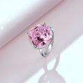 wholesale 925 Silver High Carbon Diamond 8ct Chubby Square 14*14 Pink Cushion Cut-0-1