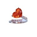 wholesale Sterling silver throughout, Mu Jing Jewelry's new Padparadscha-colored high-carbon diamond ring features an 8*10 heart-shaped women's ring-0-4