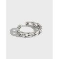 wholesale S925 Sterling Silver Korean Style Flat Chain Open Adjustable Ring Knuckle Ring Tail Ring-0-0