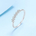 wholesale Pt950 plated 925 sterling silver ring for women with moissanite small pave diamonds, available for wholesale from the manufacturer-0-0