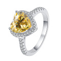 wholesale S925 Sterling Silver 1-Carat Heart-Shaped Moissanite Ring for Women, High-End Sense Jewelry Silver Accessories-0-14