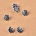 wholesale 925 Sterling Silver Vintage Auspicious Ruyi and Fu Character Button Handmade Braided DIY Bracelet with Antique Matte End Clasp-0-2