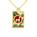 wholesale S925 Silver Dunhuang - Spirit Deer Necklace, High-end Women's Jewelry with Drip-glazed Red Agate Pendant-0-4