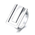 wholesale S925 Sterling Silver Nordic E Letter Geometric Ring Ins Style Versatile Stackable Index Finger Ring for Women-0-4