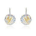 wholesale 925 Silver Designer High-End Style Unique Earrings, Naturalistic Bird Design with Genuine Gemstone Ear Drops-0-7