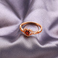 wholesale S925 Sterling Silver Rose Gold Fairy Tale Snow White Hollow Heart Red Garnet Ring for Women-0-2