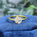 wholesale 10/14/18k White Gold Rose Gold Plated D Color Moissanite Minimalist Ins Style High-End Full Band Ring-0-2