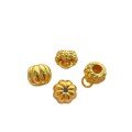 wholesale Gold-plated S925 ancient silver engraved auspicious beast spacer beads, straight-cut spacers, pumpkin beads, Buddha hand gaskets for DIY beading-0-4