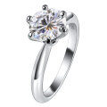 wholesale 18K Gold Plated S925 Sterling Silver 15ct D Color Moissanite Ring for Women T Classic Six-Prong Wedding Ring Wholesale-0-4