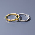 wholesale S925 Sterling Silver Geometric Interlocking Ring Korean Style Fashion Commuter Ins Wind Niche Accessory R02068-0-2