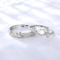wholesale S925 Sterling Silver The Little Prince Rose Couple Rings, Unisex Matching Bands with Unique Design, Valentine's Day Gift-0-3