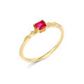 wholesale S925 Sterling Silver Light Luxury Jewelry Simple and Exquisite Ruby Ring for Women, High-End Retro Fashion Ring-0-1