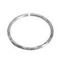 wholesale Solid 9999 Silver Chinese Style Auspicious Blessings Bangle, Simple and Retro, Pure Solid Silver Frosted, for Girlfriend or Mother-0-4