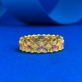 wholesale S925 silver Italian craftsmanship diamond grid Grace wire drawing ring for daily wear-0-2