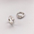 wholesale S925 Sterling Silver Maker's Rectangular Cubic Zirconia Stud Earrings, Fashionable, Exquisite, Ultra-Sparkling, Versatile, Minimalist Ear Jewelry-0-2