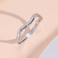 wholesale S925 Sterling Silver Minimalist Wave Bamboo Ring for Women, Small Batch Design, High-End Sense, Luxuriously Versatile Personality Index Finger Ring-0-0
