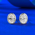 wholesale S925 Silver Oval 6*8mm Egg-shaped Stud Earrings, Fashion Classic Piece for Cross-border E-commerce-0-5