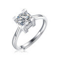 925 Gold-Plated Sterling Silver Moissanite Letter Ring Design-0-3