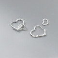 wholesale S925 silver wire interlocking heart earrings, minimalist Korean-style fashionable and elegant earrings M01187-0-2