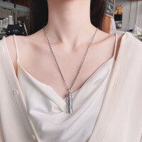 wholesale Metal S990 pure silver ethnic style heavy-duty cylindrical six-syllable mantra Prajna Heart Sutra Gau box DIY pendant-138PM/A single pendant about 15g