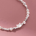 wholesale 925 Sterling Silver Little Cat Pearl Crushed Silver Bracelet, Ins Style Small and Exquisite High-end Fashion Accessory S6471-0-2