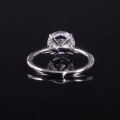 wholesale S925 Sterling Silver Exquisite Quality Large Center Stone Ring with 25ct Round Moissanite and Certificate, Wedding Ring-0-2