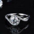 wholesale 18k Gold Plated 925 Sterling Silver New Angel Eye Style Moissanite Ring Set with 1 Carat Moissanite-0-1