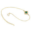 wholesale S925 Silver Japanese Retro Elegant Cultivated Emerald Bracelet for Women, Noble and Aloof Temperament-0-4