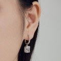 wholesale S925 Sterling Silver Nordic New Ice-Cut Zirconia Geometric Drop Earrings for Women, Elegant and Chic Design-0-2