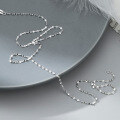 wholesale 999 Silver Sweet and Stylish Minimalist Full Lip Chain Necklace Y02075-0-3