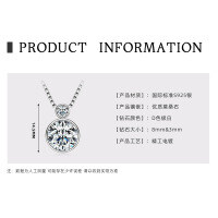 S925 Sterling Silver Moissanite Necklace, Luxury Minimalist Infinity Waterdrop Pendant Choker-Silver gourd pendant [White Gold]  925 Silver