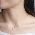 wholesale S925 Silver Plated 14K Gold Japanese Light Luxury OL Versatile Natural Labradorite Women's Necklace and Stud Earrings Wholesale Set Jewelry-0-1