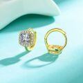 925 Silver Princess Cut 1ct Moissanite Stud Earrings-0-1