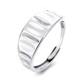wholesale S925 sterling silver minimalist irregular geometric ring, ins, Korean and Japanese style, versatile elegant index finger ring-0-6