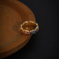 wholesale 925 Sterling Silver Farfan Light Luxury Rainbow Zircon Ring For Women,。-0-2