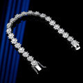 925 Silver Eight-Pointed Star Bracelet with Moissanite, Full Diamond, Flashy, Luxurious, Minimalist Design-0-1