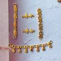 wholesale Gold-plated S925 Silver Connecting Chain Butterfly Double Ear DIY Bracelet Necklace Braiding Accessories Peace and Joy Extension Chain-0-2
