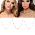 wholesale 18k Gold Plated S925 Sterling Silver Simple Layering Bean Necklace, Versatile Collarbone Chain-0-1