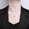 S925 Sterling Silver Fashionable Minimalist Moissanite Pendant Necklace-0-2
