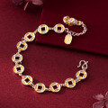 wholesale 999 Silver Literary Retro Style Exquisite Gold-Plated Pi Xiu Coin Wealth-Attracting and Fortune-Blessing Bracelet S7810-0-3
