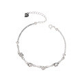 wholesale Original design new product S925 sterling silver rose flower bracelet for women, minimalist and fresh hand accessory for cross-border fashion-0-4