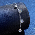 S925 Sterling Silver Moissanite Adjustable Fringe Choker Necklace-0-0